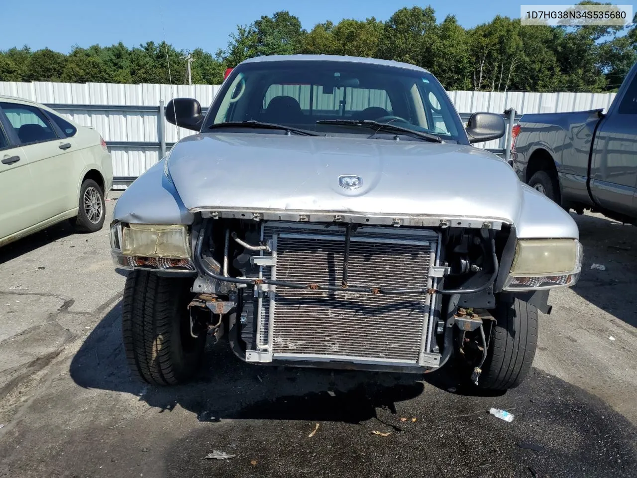 2004 Dodge Dakota Quad Sport VIN: 1D7HG38N34S535680 Lot: 68441544