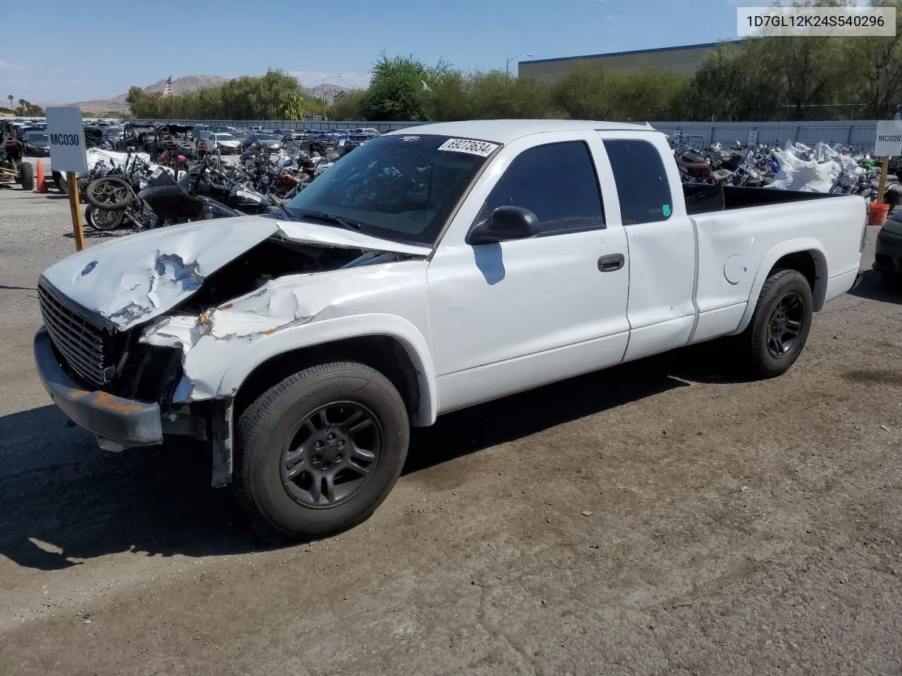 2004 Dodge Dakota Sxt VIN: 1D7GL12K24S540296 Lot: 69273634