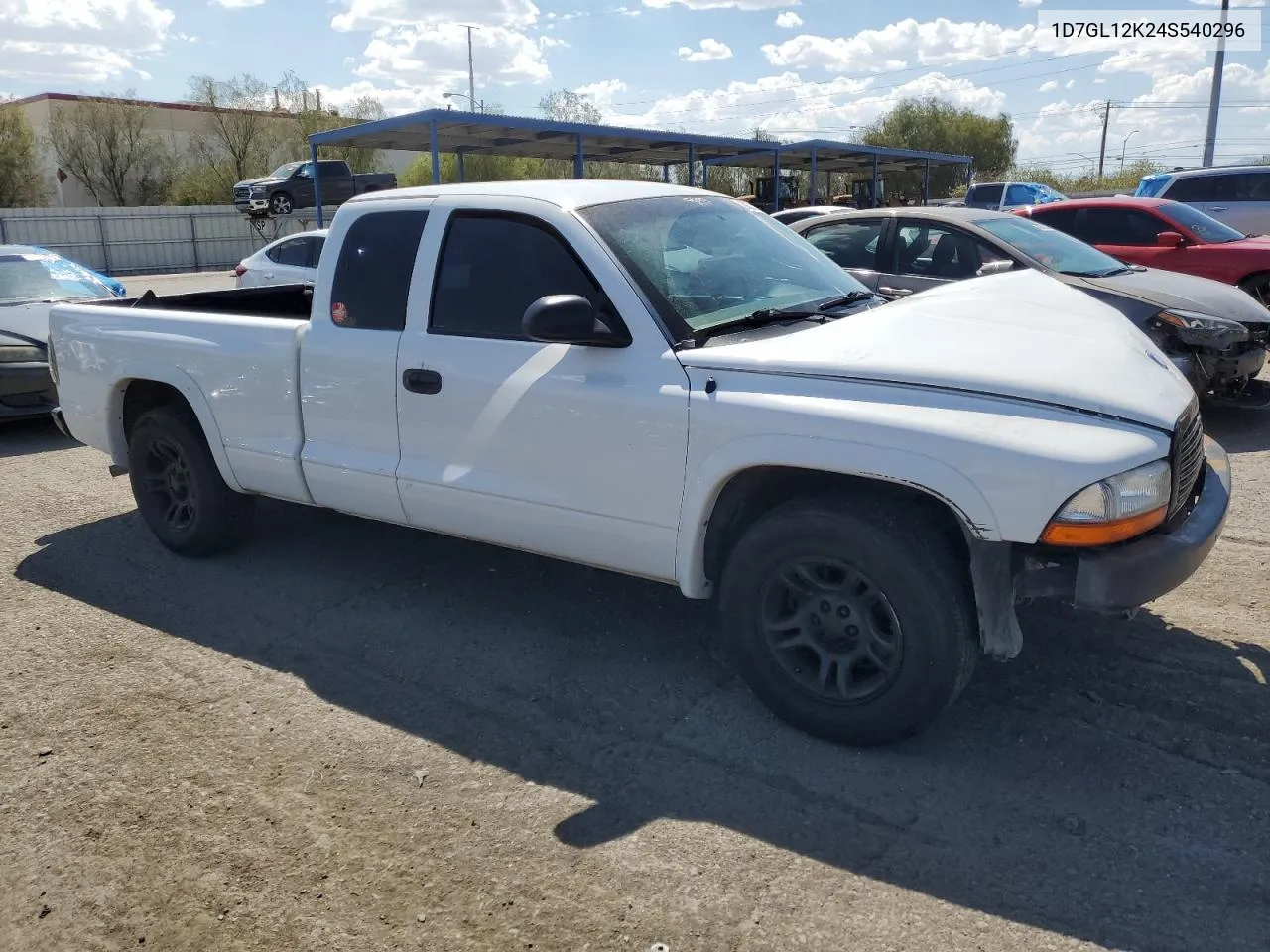 2004 Dodge Dakota Sxt VIN: 1D7GL12K24S540296 Lot: 69273634