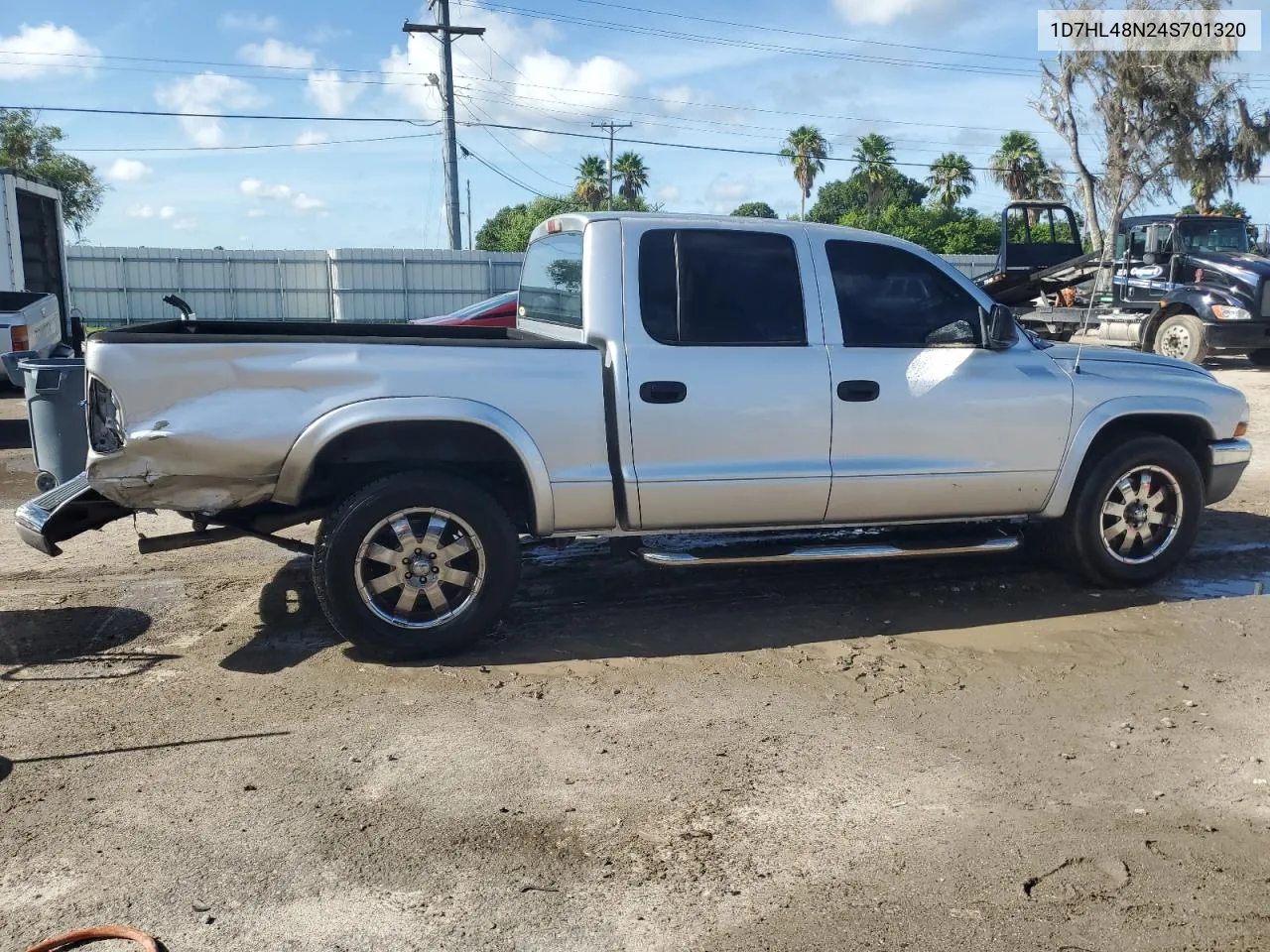 2004 Dodge Dakota Quad Slt VIN: 1D7HL48N24S701320 Lot: 69600394