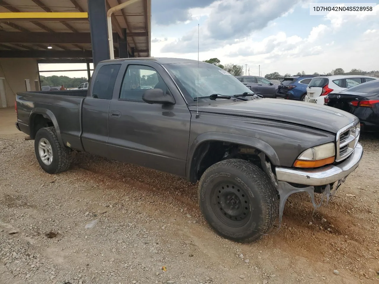 2004 Dodge Dakota Slt VIN: 1D7HG42N04S528958 Lot: 70446704