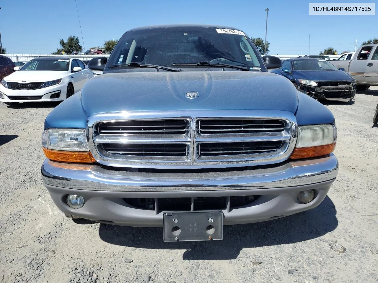 2004 Dodge Dakota Quad Slt VIN: 1D7HL48N14S717525 Lot: 70870364