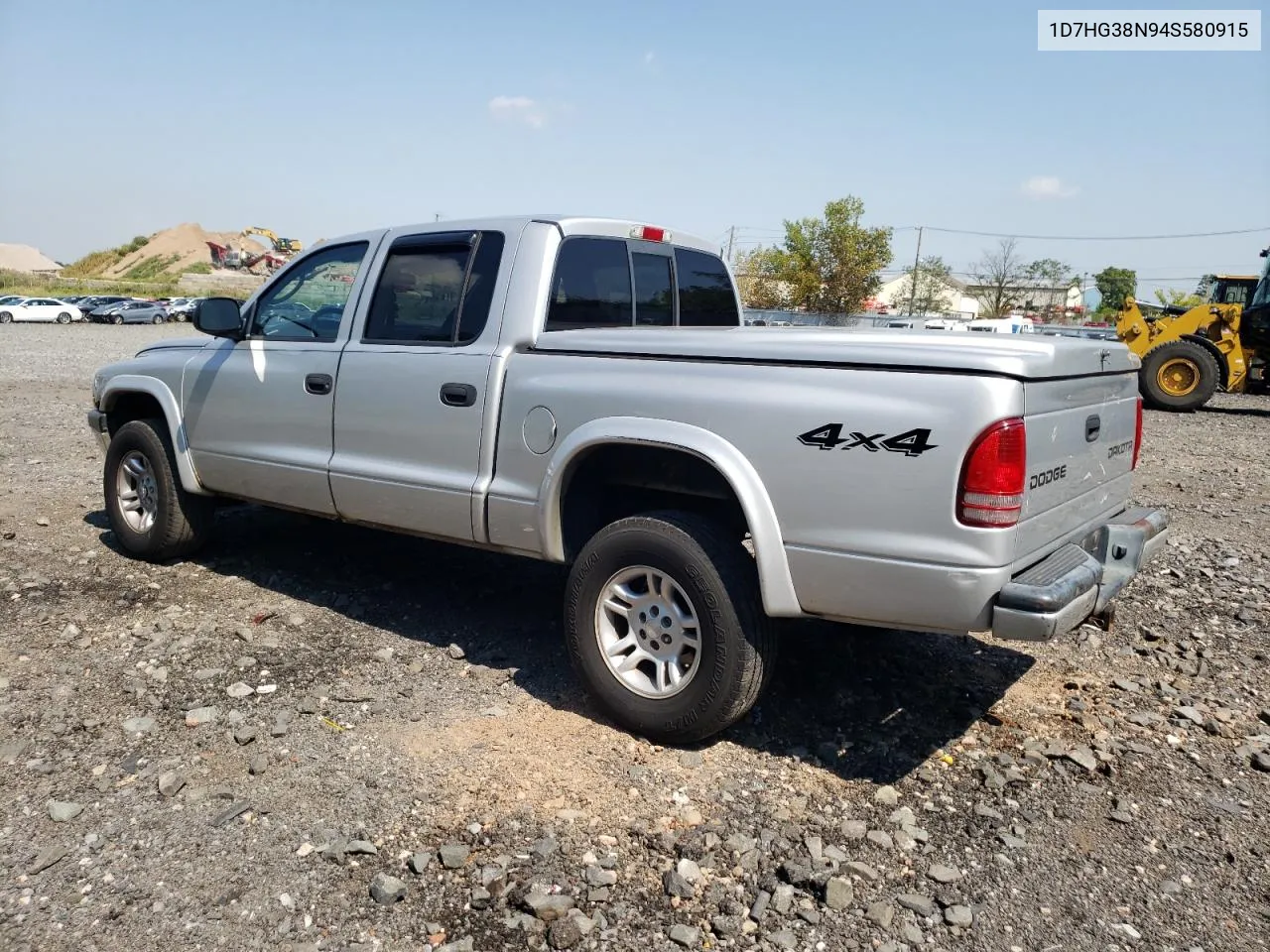 2004 Dodge Dakota Quad Sport VIN: 1D7HG38N94S580915 Lot: 71641874