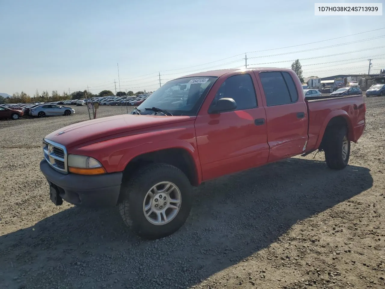 2004 Dodge Dakota Quad Sport VIN: 1D7HG38K24S713939 Lot: 73640134