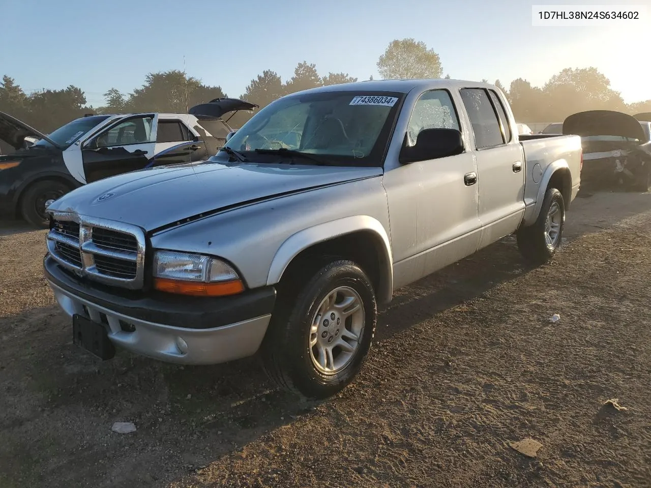 2004 Dodge Dakota Quad Sport VIN: 1D7HL38N24S634602 Lot: 74386034