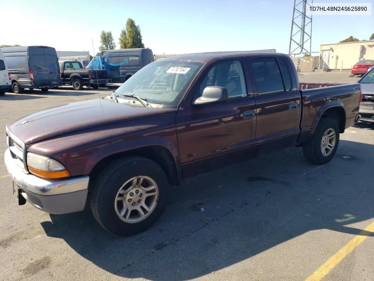 2004 Dodge Dakota Quad Slt VIN: 1D7HL48N24S625890 Lot: 74792154