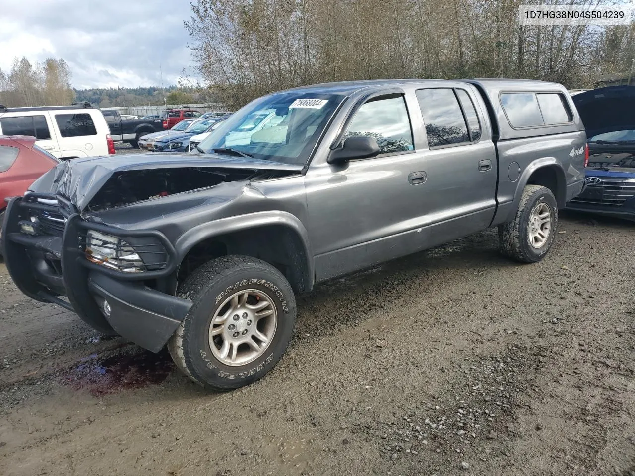 2004 Dodge Dakota Quad Sport VIN: 1D7HG38N04S504239 Lot: 75068004