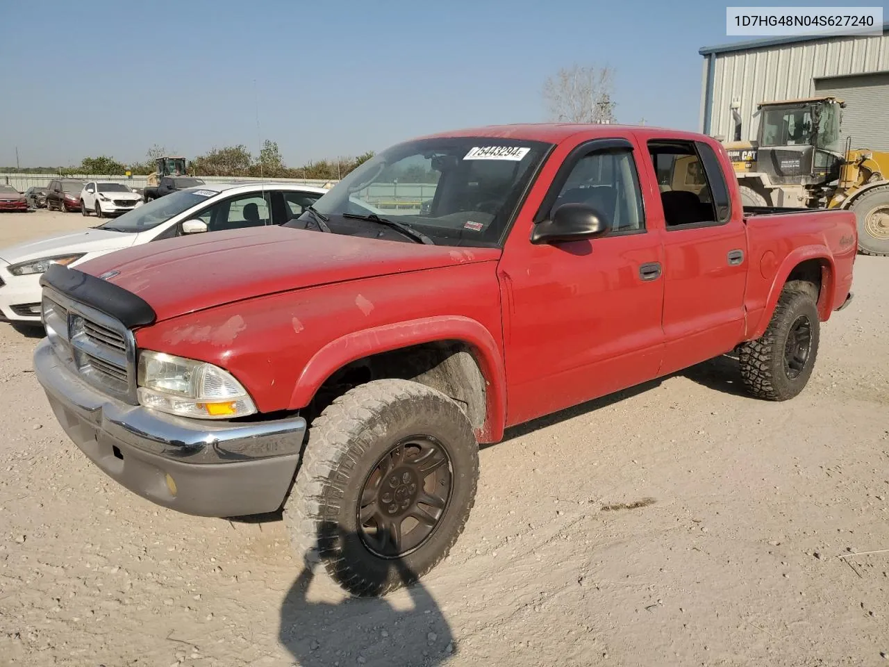 2004 Dodge Dakota Quad Slt VIN: 1D7HG48N04S627240 Lot: 75443294