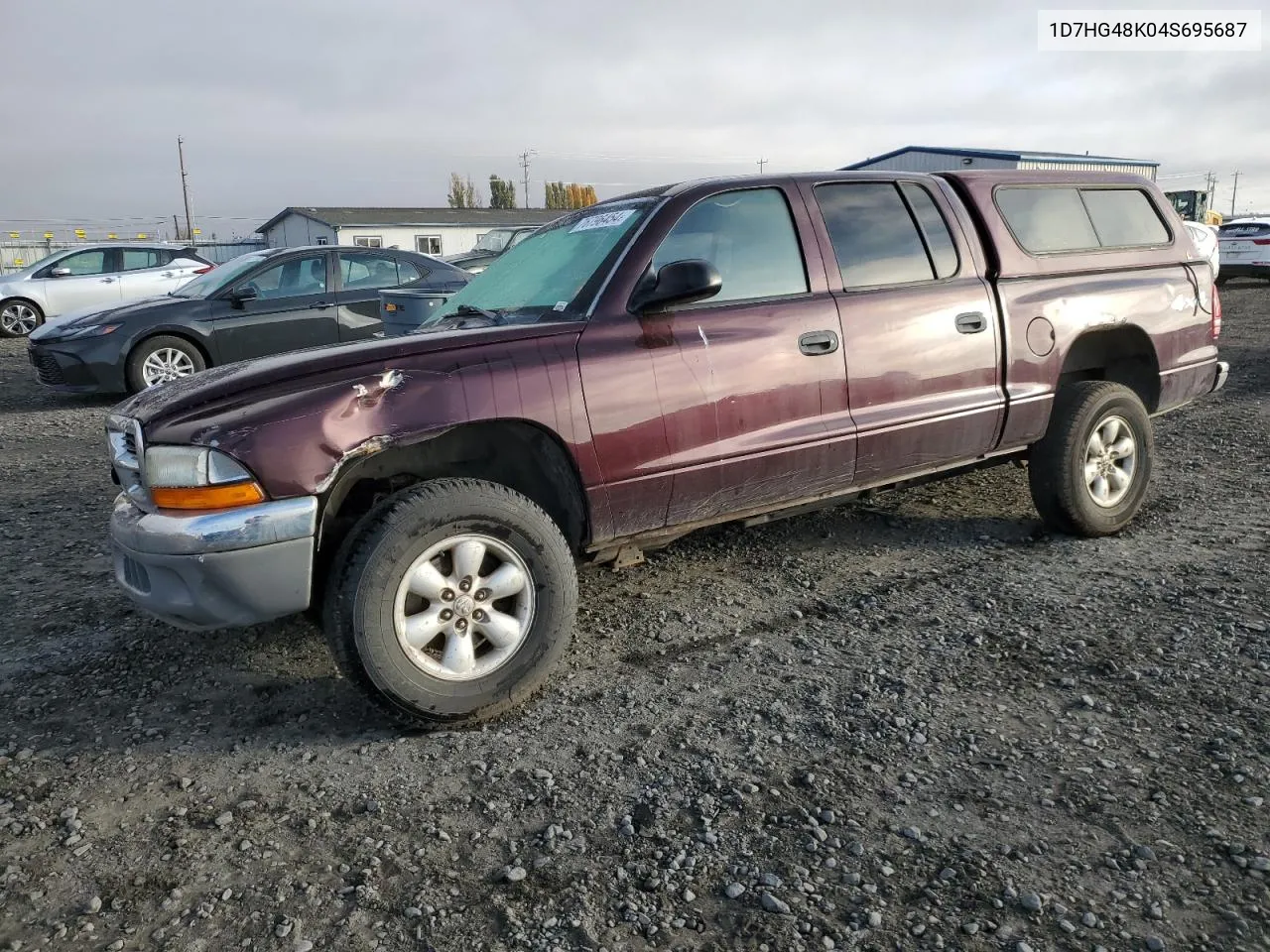 1D7HG48K04S695687 2004 Dodge Dakota Quad Slt