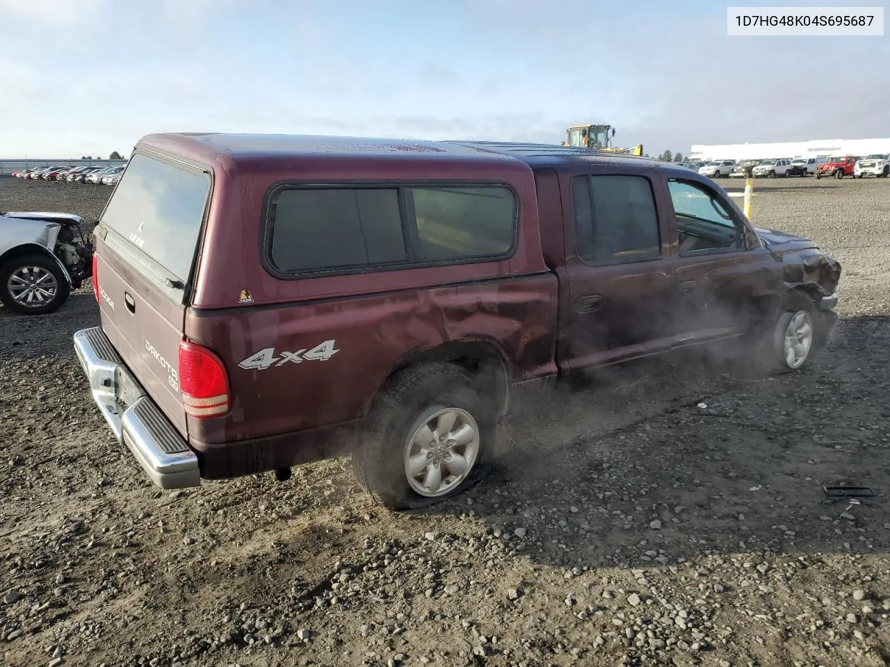 2004 Dodge Dakota Quad Slt VIN: 1D7HG48K04S695687 Lot: 76796454