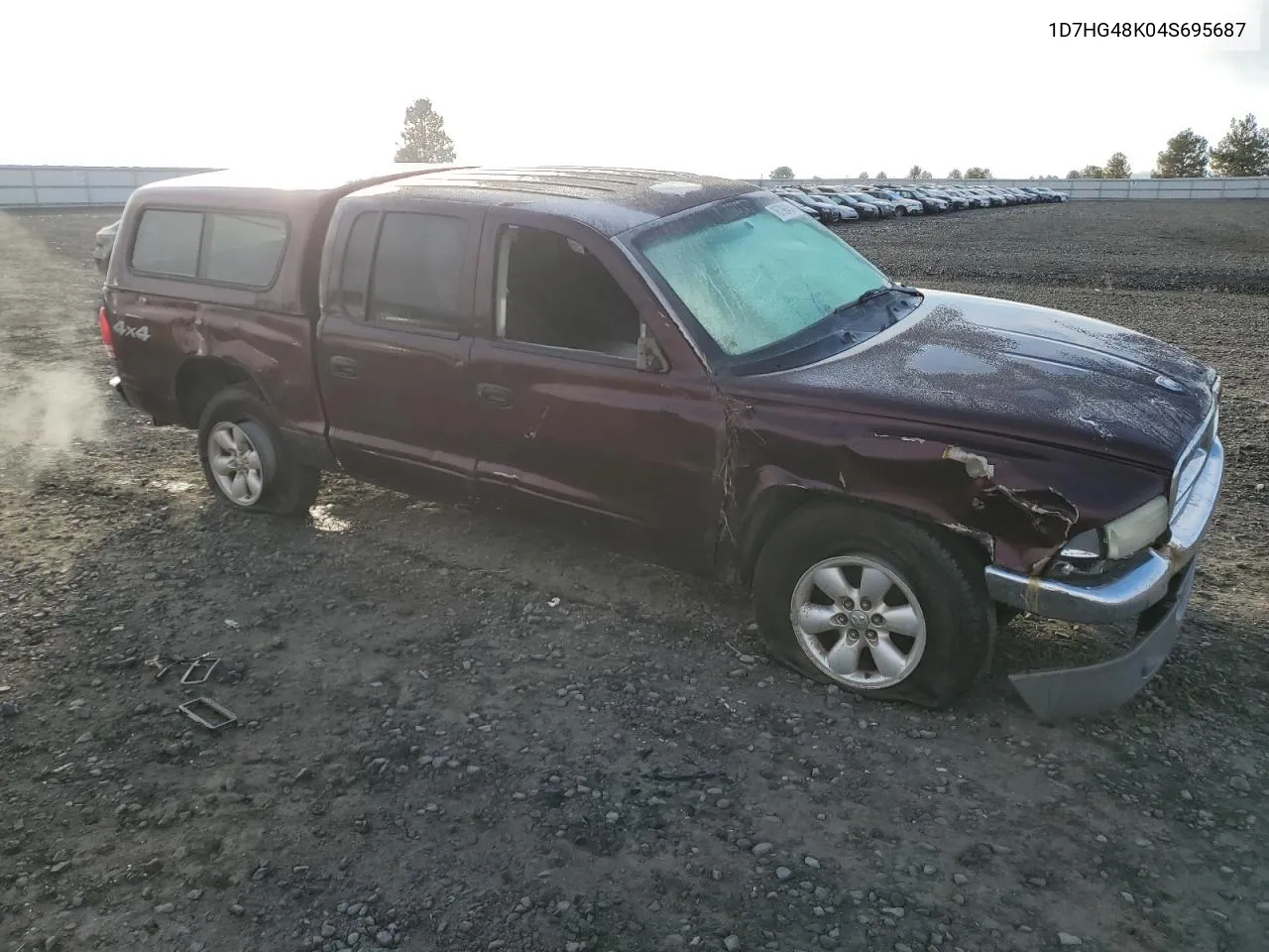 2004 Dodge Dakota Quad Slt VIN: 1D7HG48K04S695687 Lot: 76796454