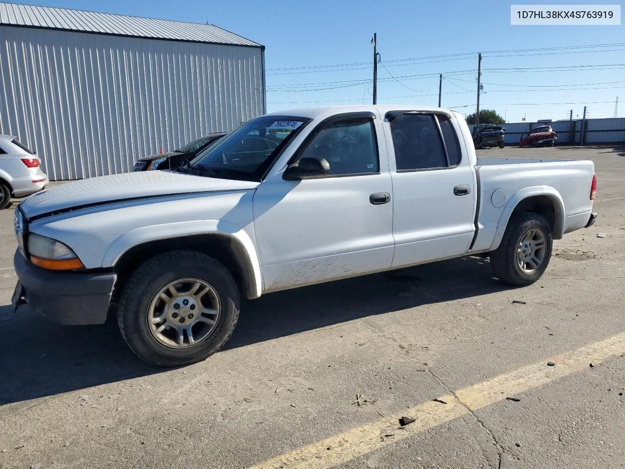 2004 Dodge Dakota Quad Sport VIN: 1D7HL38KX4S763919 Lot: 76922974