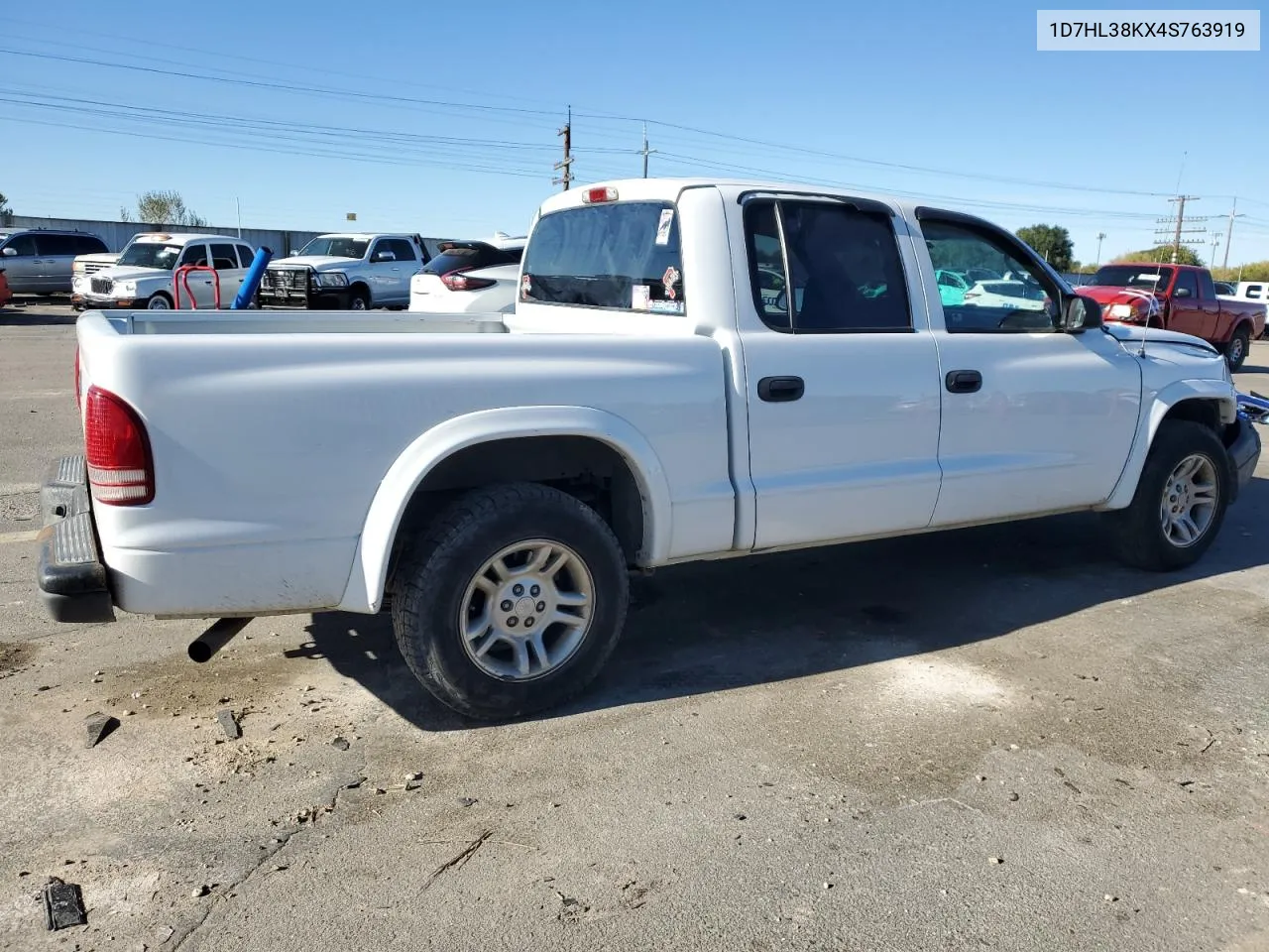 2004 Dodge Dakota Quad Sport VIN: 1D7HL38KX4S763919 Lot: 76922974