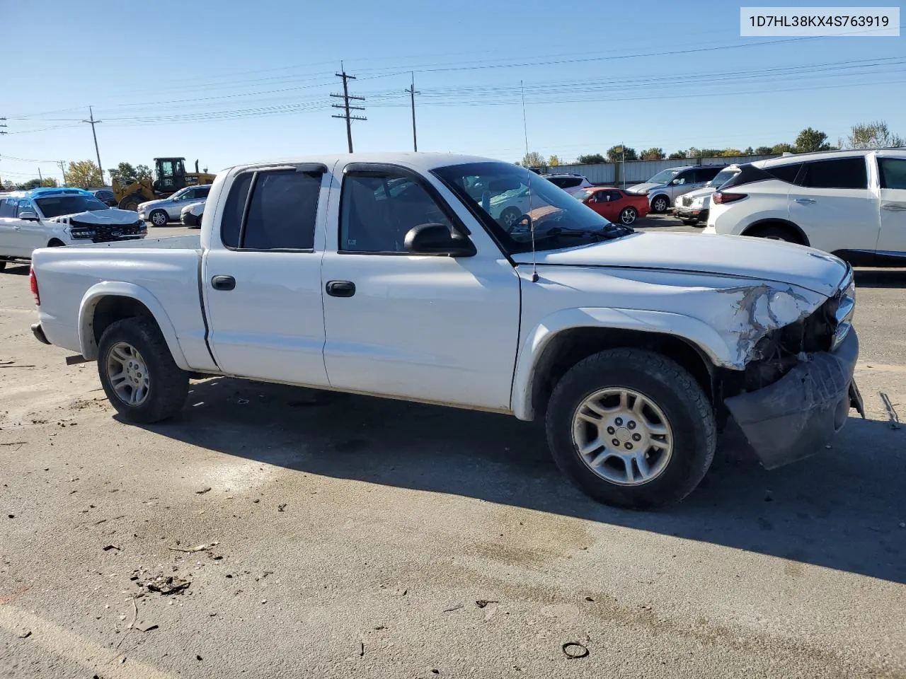 2004 Dodge Dakota Quad Sport VIN: 1D7HL38KX4S763919 Lot: 76922974