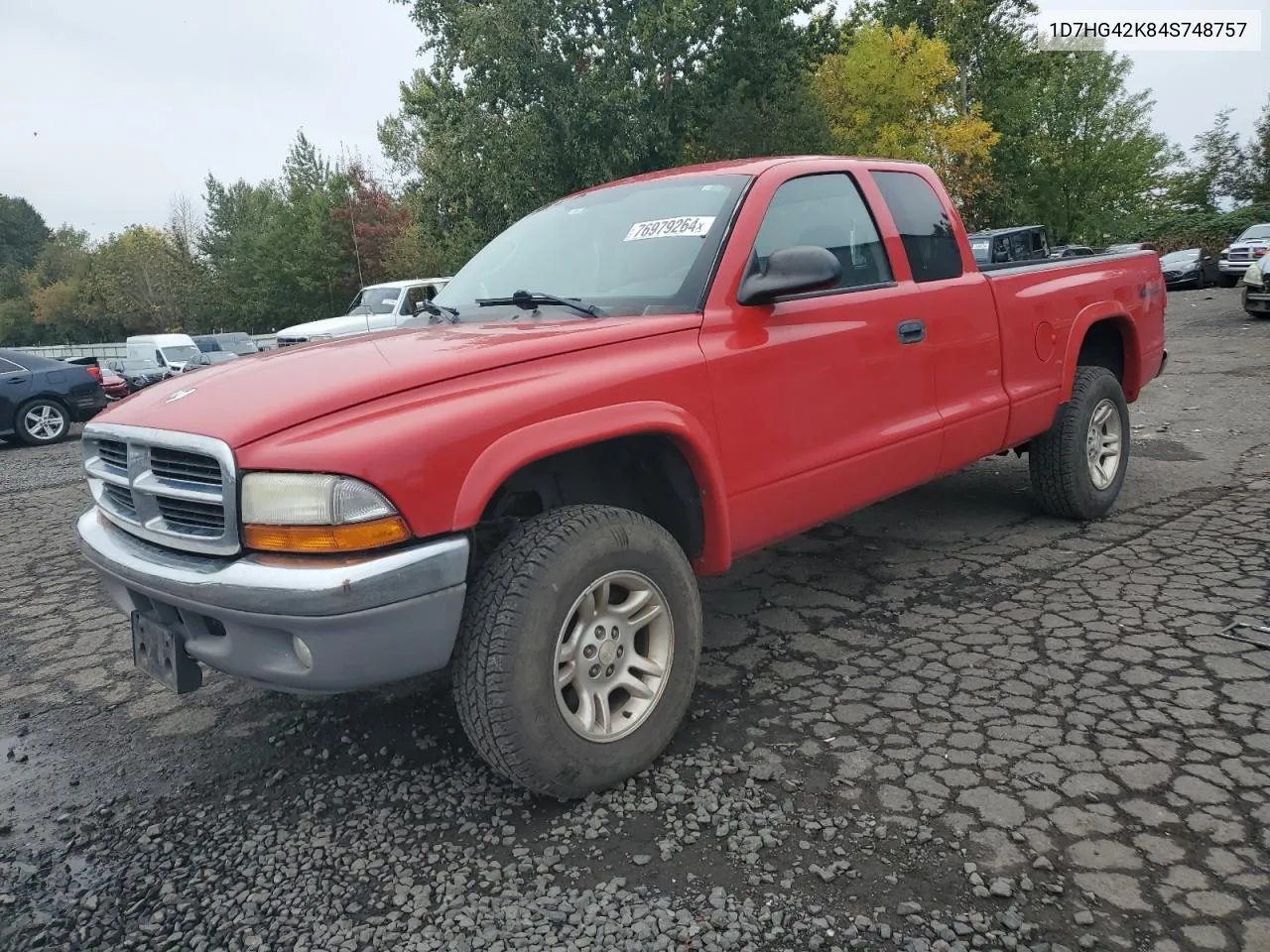 2004 Dodge Dakota Slt VIN: 1D7HG42K84S748757 Lot: 76979264