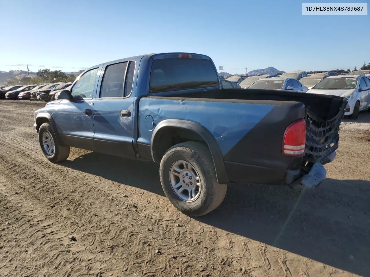 2004 Dodge Dakota Quad Sport VIN: 1D7HL38NX4S789687 Lot: 77435824