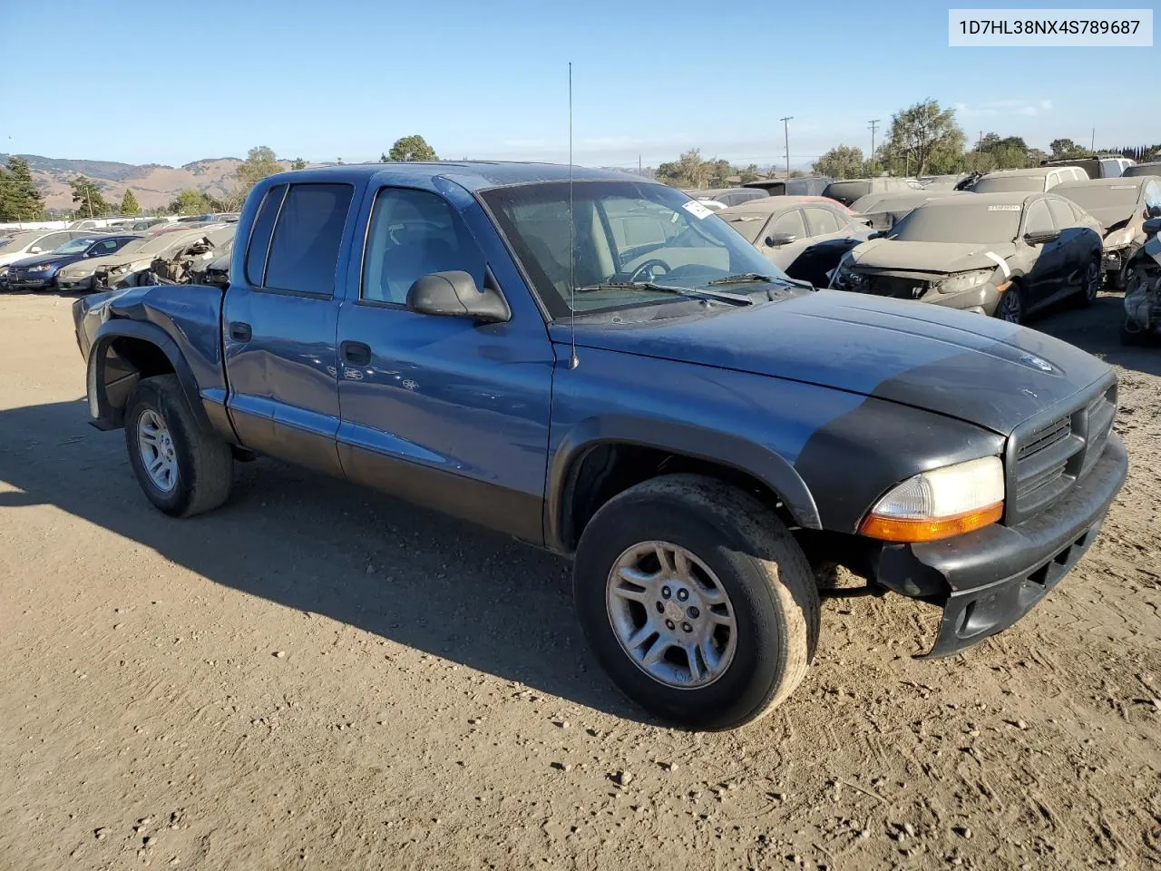 2004 Dodge Dakota Quad Sport VIN: 1D7HL38NX4S789687 Lot: 77435824