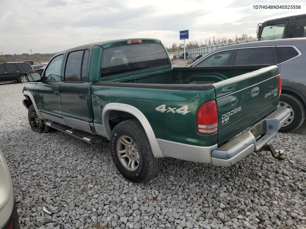 2004 Dodge Dakota Quad Slt VIN: 1D7HG48N34S525558 Lot: 77892794