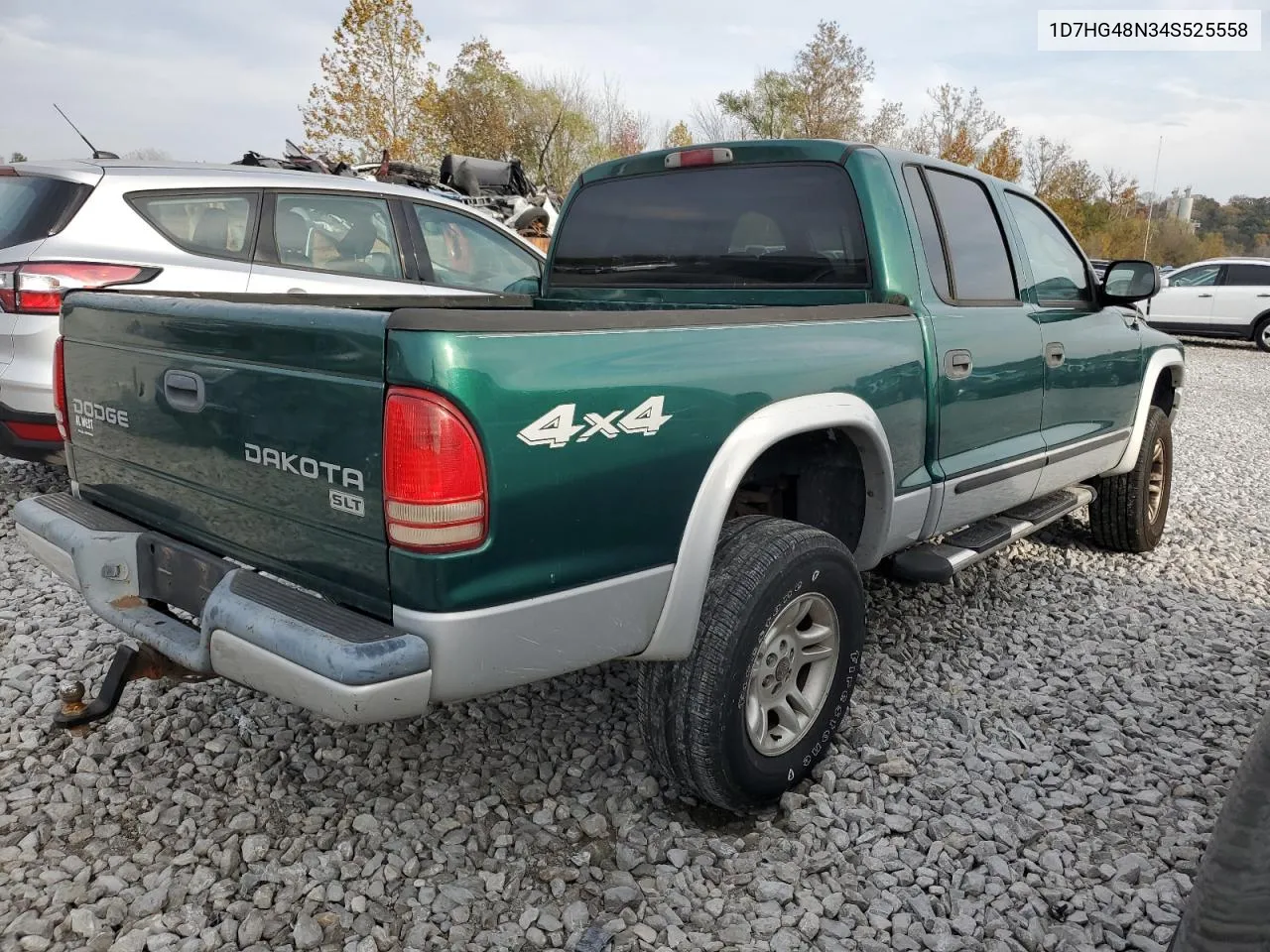 2004 Dodge Dakota Quad Slt VIN: 1D7HG48N34S525558 Lot: 77892794