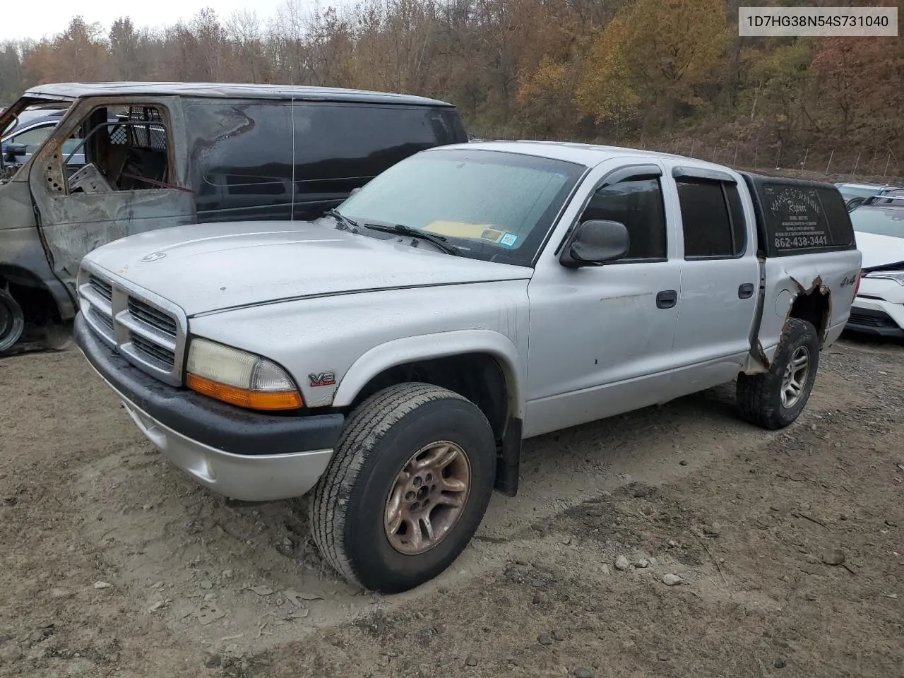 2004 Dodge Dakota Quad Sport VIN: 1D7HG38N54S731040 Lot: 78125744