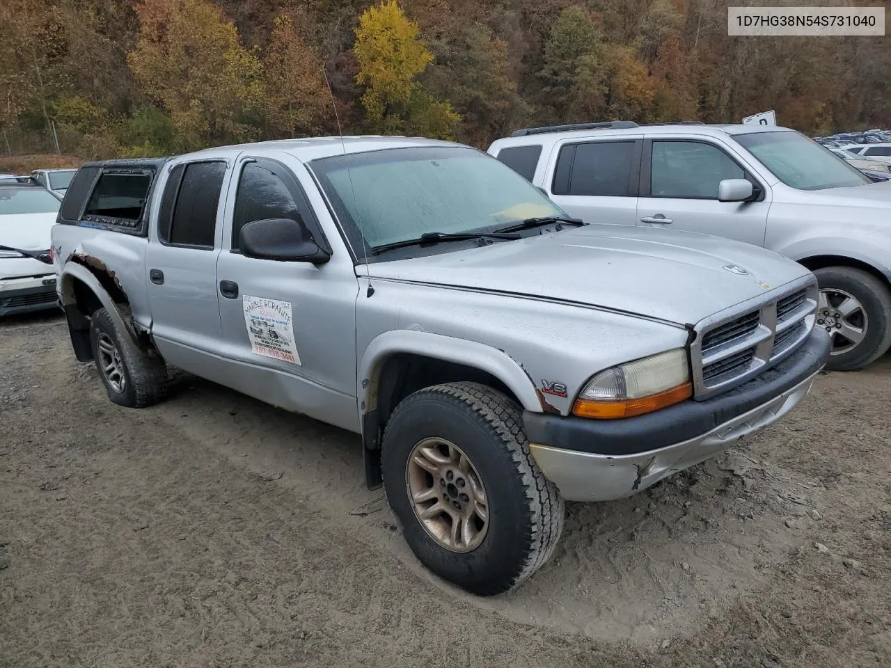 2004 Dodge Dakota Quad Sport VIN: 1D7HG38N54S731040 Lot: 78125744