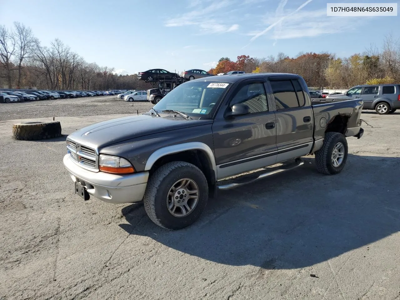 2004 Dodge Dakota Quad Slt VIN: 1D7HG48N64S635049 Lot: 78776344