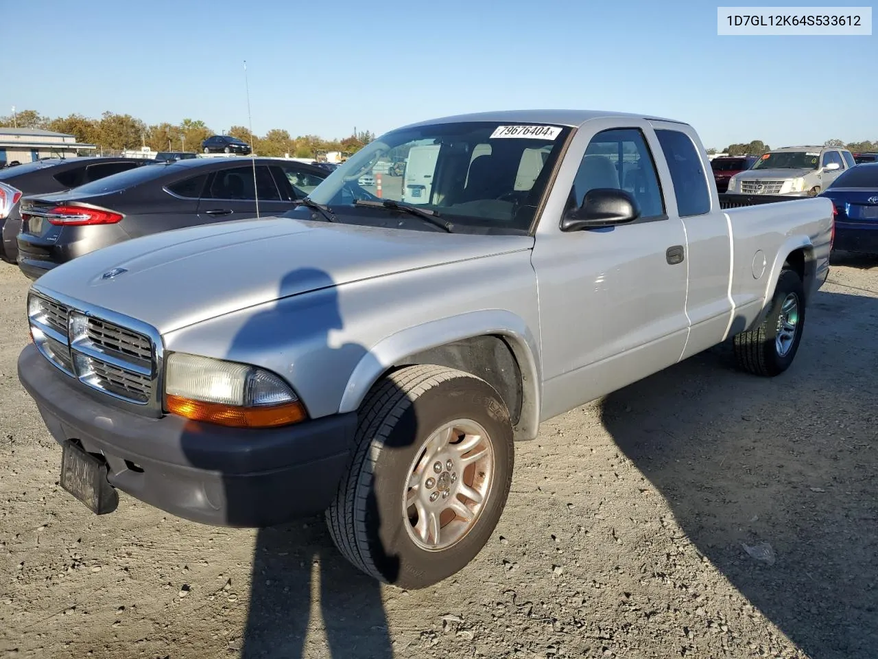 2004 Dodge Dakota Sxt VIN: 1D7GL12K64S533612 Lot: 79676404