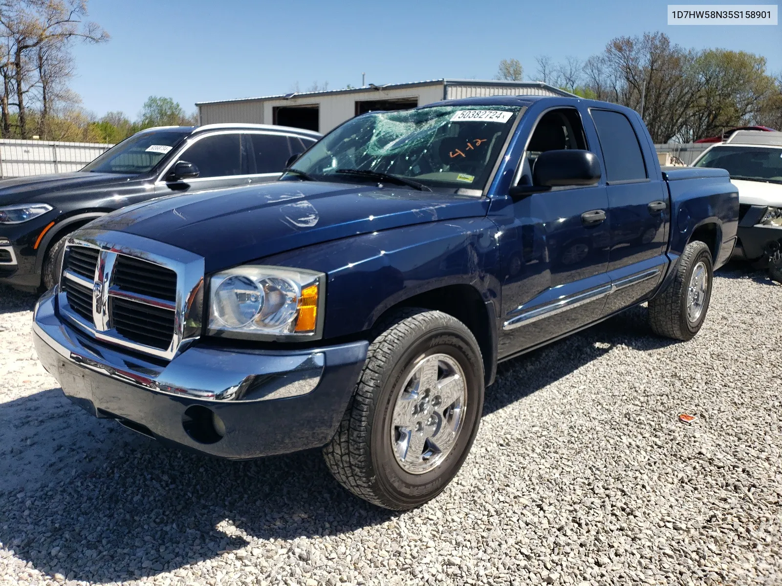 2005 Dodge Dakota Quad Laramie VIN: 1D7HW58N35S158901 Lot: 50382724