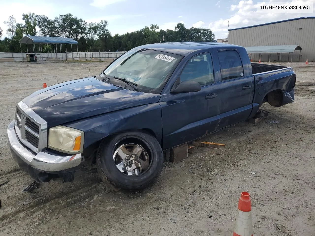 2005 Dodge Dakota Quad Slt VIN: 1D7HE48NX5S308595 Lot: 56713434