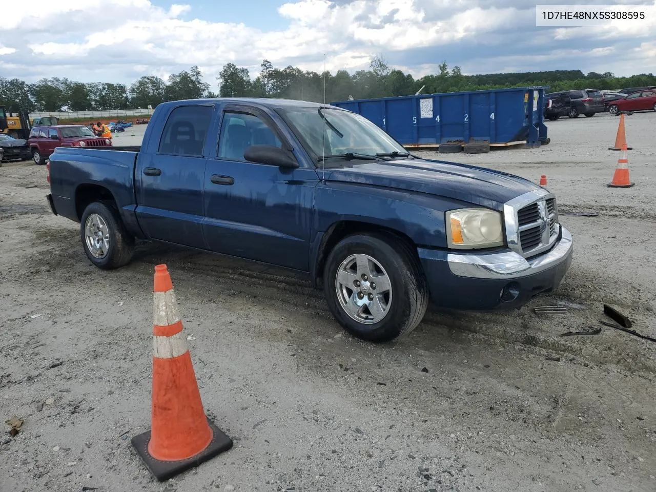 2005 Dodge Dakota Quad Slt VIN: 1D7HE48NX5S308595 Lot: 56713434