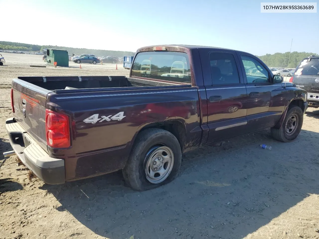 2005 Dodge Dakota Quad VIN: 1D7HW28K95S363689 Lot: 60619324