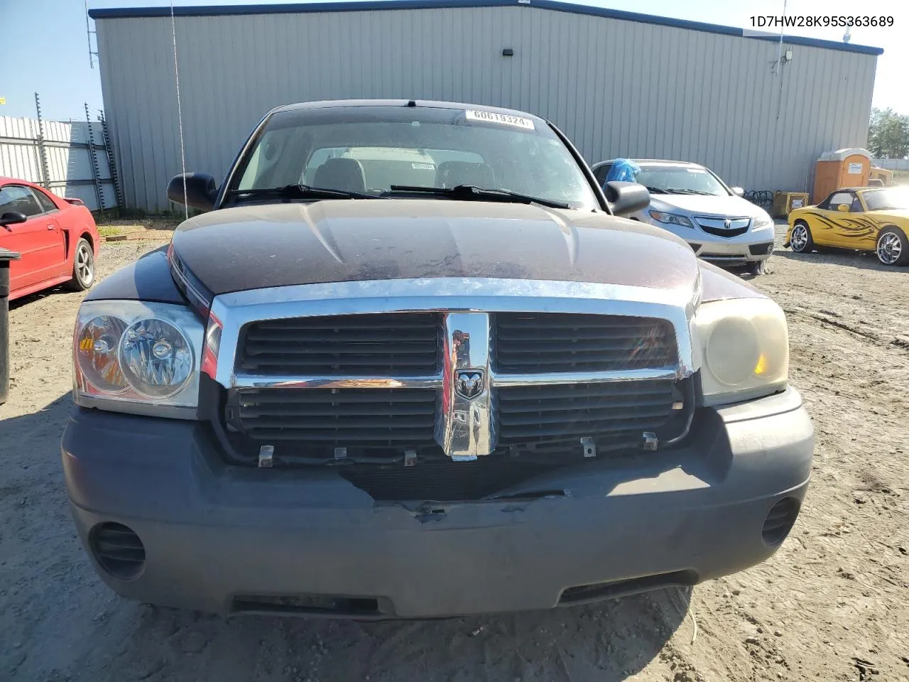 2005 Dodge Dakota Quad VIN: 1D7HW28K95S363689 Lot: 60619324