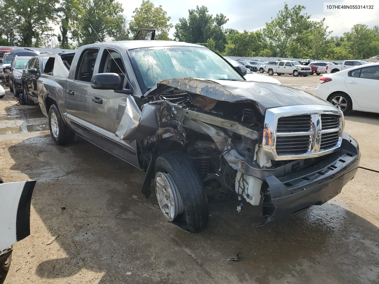 2005 Dodge Dakota Quad Slt VIN: 1D7HE48N05S314132 Lot: 62153634