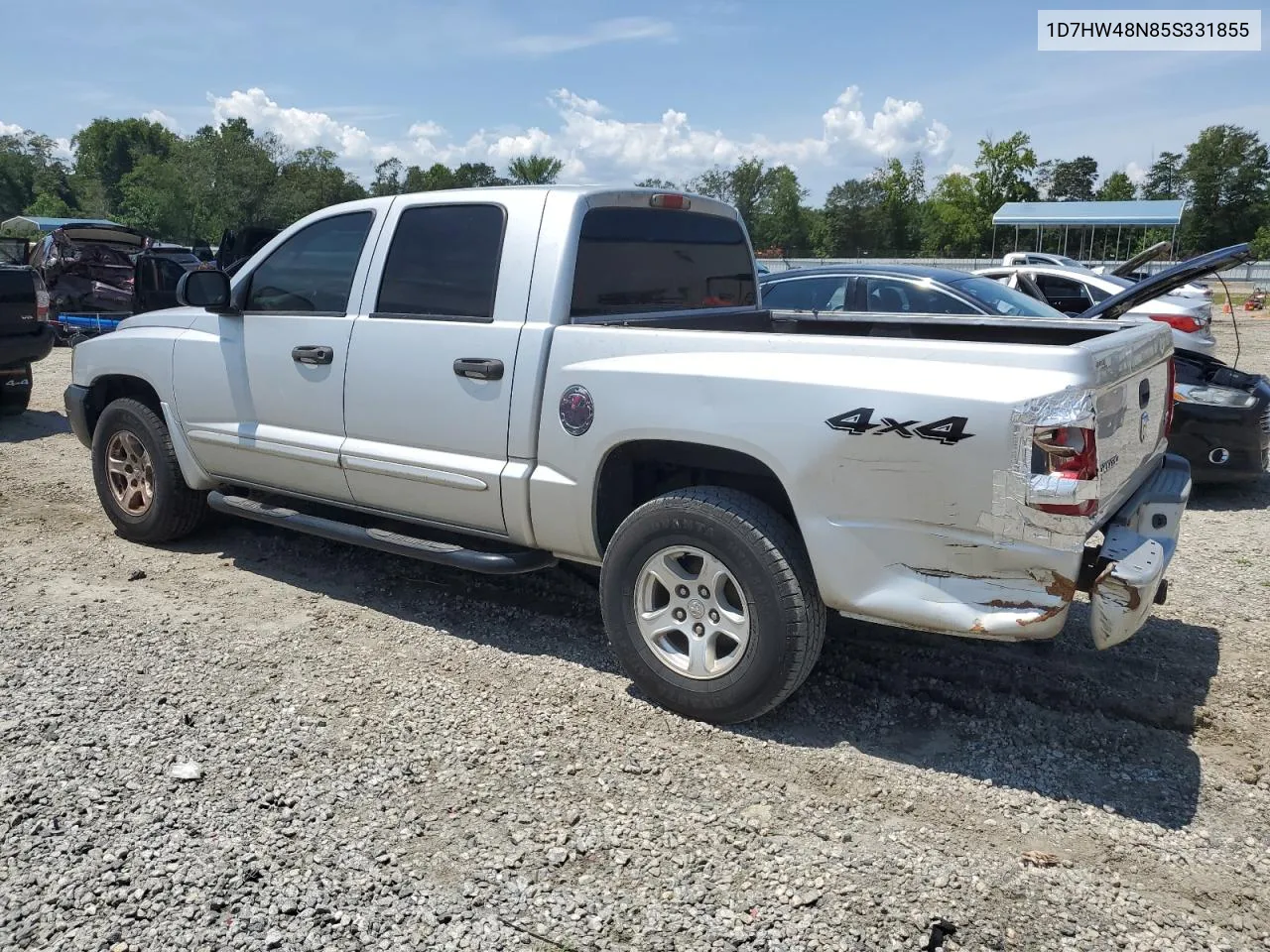 2005 Dodge Dakota Quad Slt VIN: 1D7HW48N85S331855 Lot: 62653934