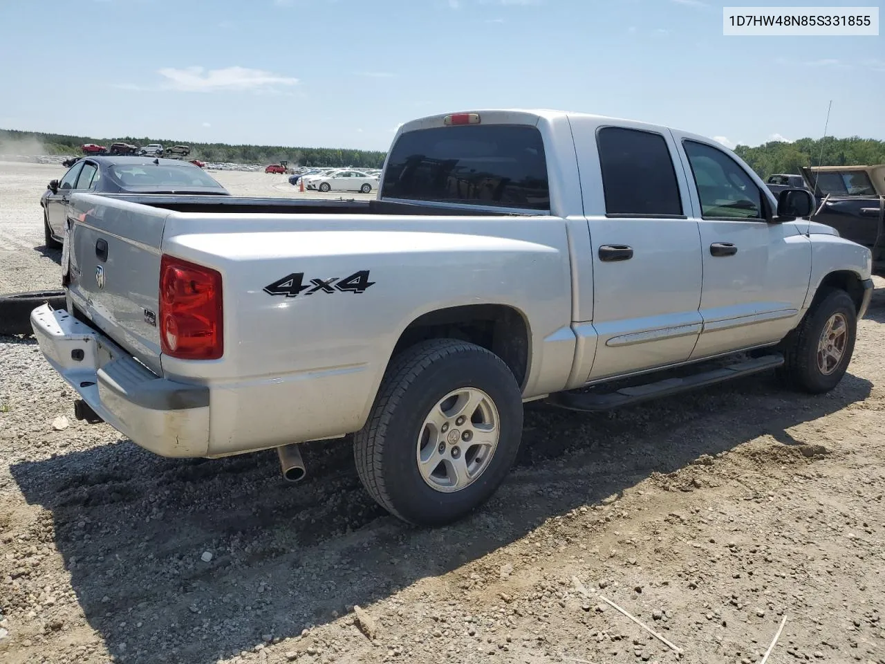 2005 Dodge Dakota Quad Slt VIN: 1D7HW48N85S331855 Lot: 62653934