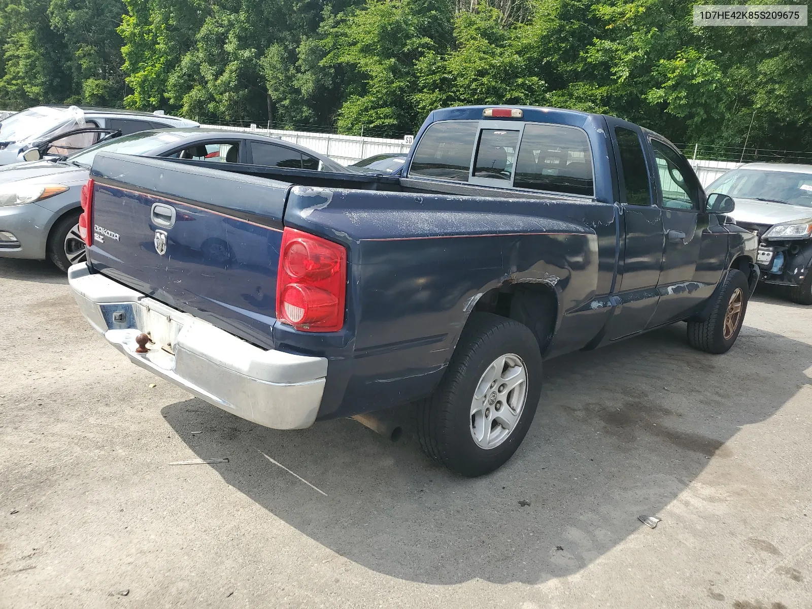 2005 Dodge Dakota Slt VIN: 1D7HE42K85S209675 Lot: 63391424