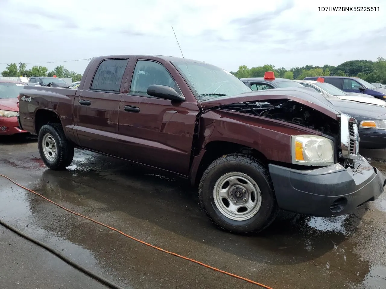 2005 Dodge Dakota Quad VIN: 1D7HW28NX5S225511 Lot: 64009084