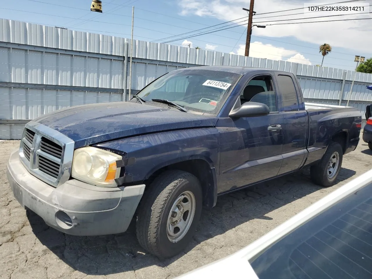 2005 Dodge Dakota St VIN: 1D7HE22K35S314211 Lot: 64113754