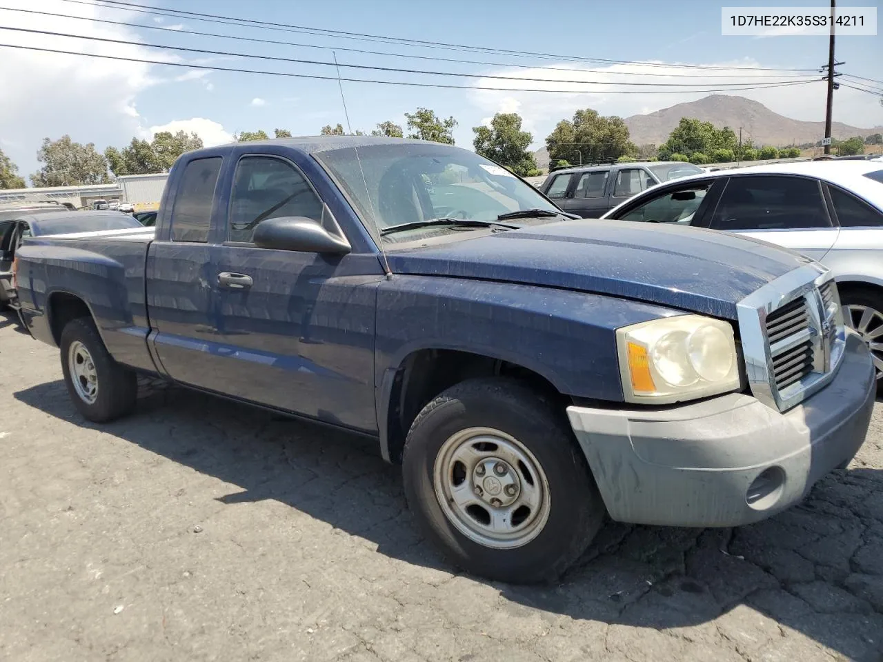 2005 Dodge Dakota St VIN: 1D7HE22K35S314211 Lot: 64113754