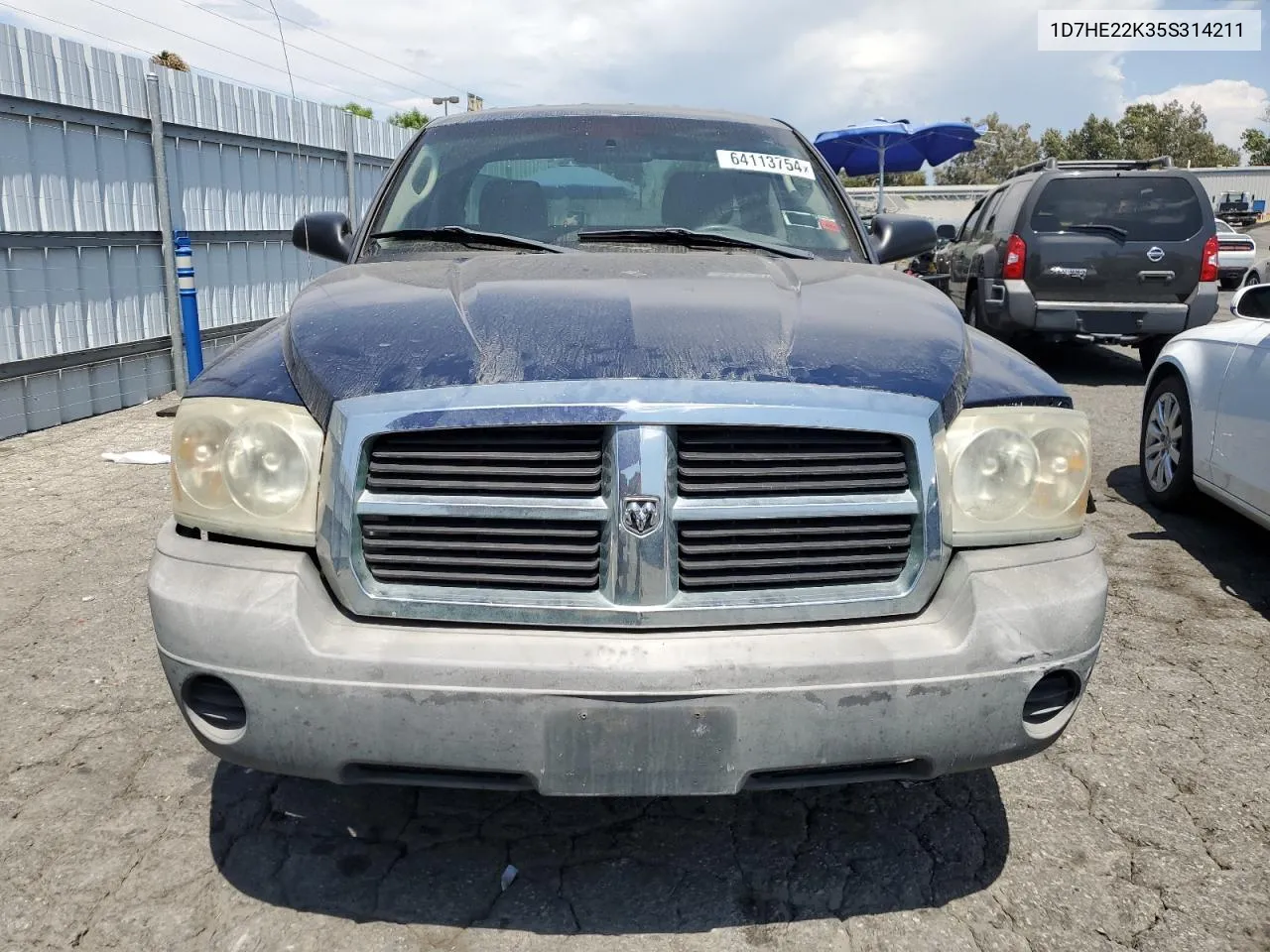 2005 Dodge Dakota St VIN: 1D7HE22K35S314211 Lot: 64113754