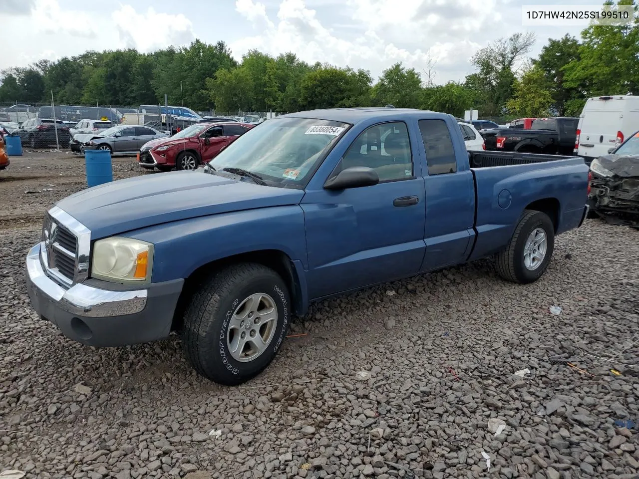 2005 Dodge Dakota Slt VIN: 1D7HW42N25S199510 Lot: 65350054