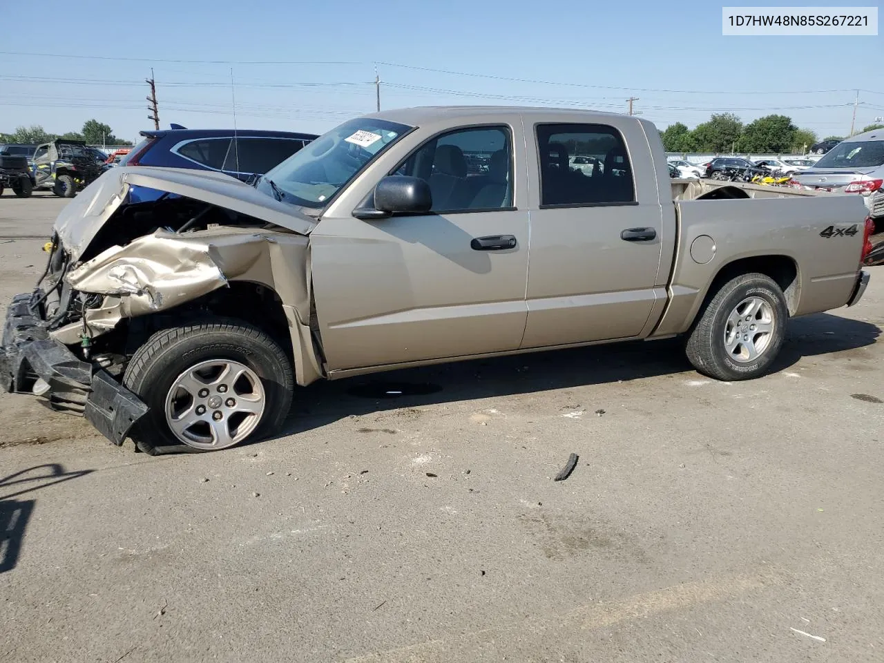 2005 Dodge Dakota Quad Slt VIN: 1D7HW48N85S267221 Lot: 66398214