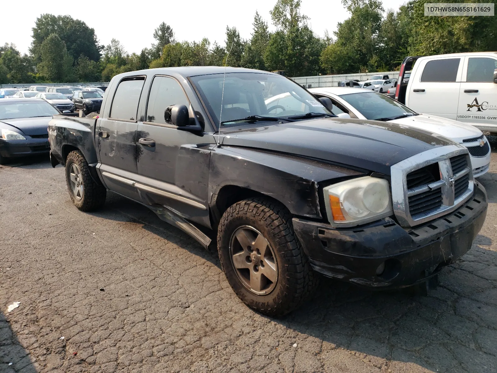 2005 Dodge Dakota Quad Laramie VIN: 1D7HW58N65S161629 Lot: 66570164