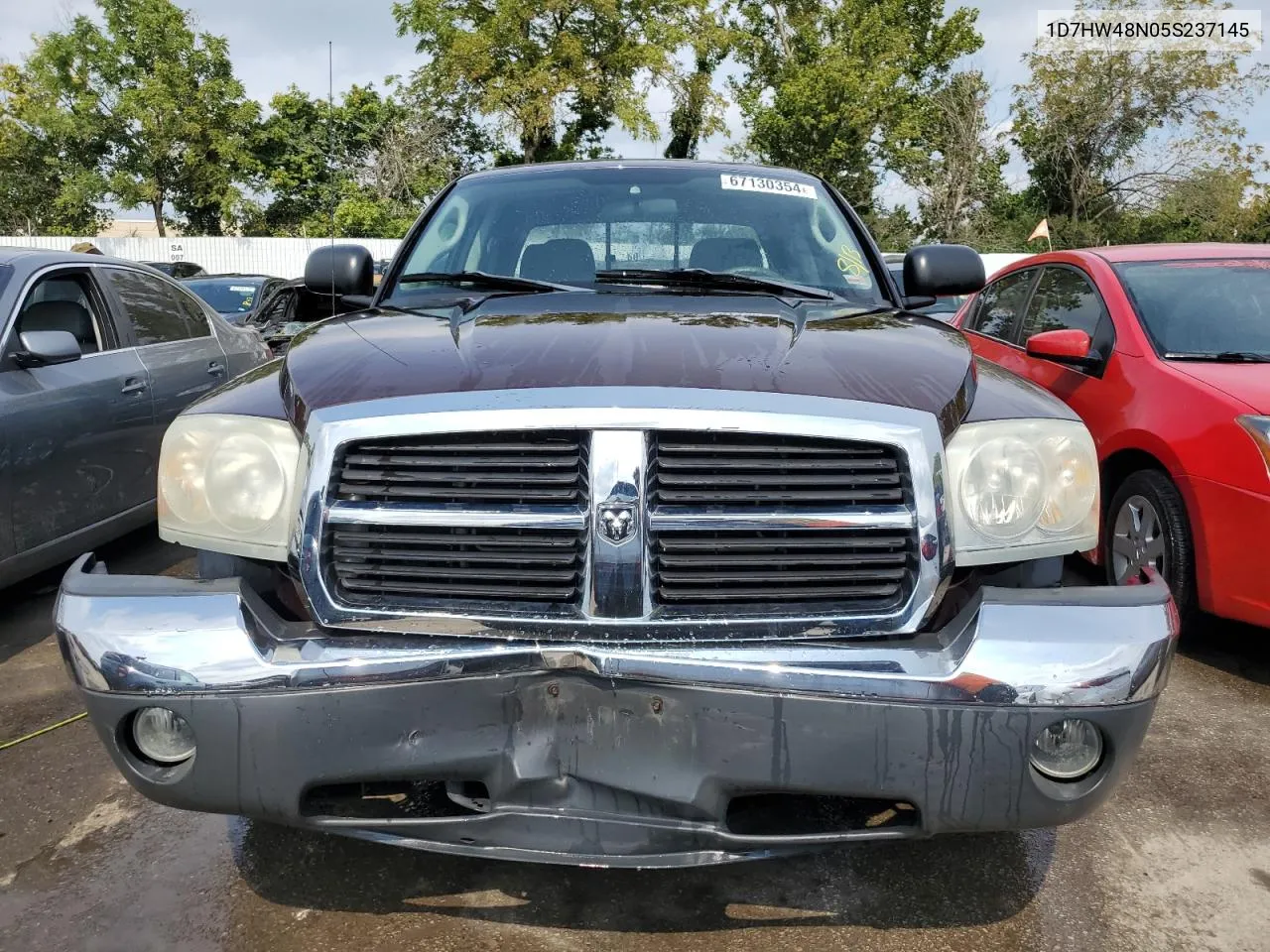 2005 Dodge Dakota Quad Slt VIN: 1D7HW48N05S237145 Lot: 67130354