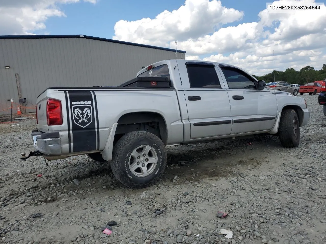 2005 Dodge Dakota Quad VIN: 1D7HE28KX5S264544 Lot: 69027714