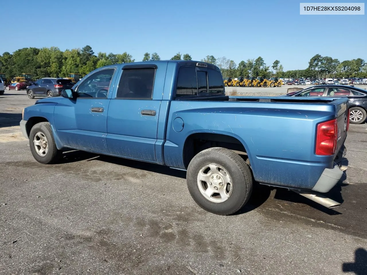 2005 Dodge Dakota Quad VIN: 1D7HE28KX5S204098 Lot: 69924624