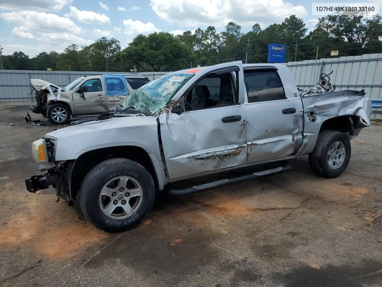 2005 Dodge Dakota Quad Slt VIN: 1D7HE48K15S133160 Lot: 70200384