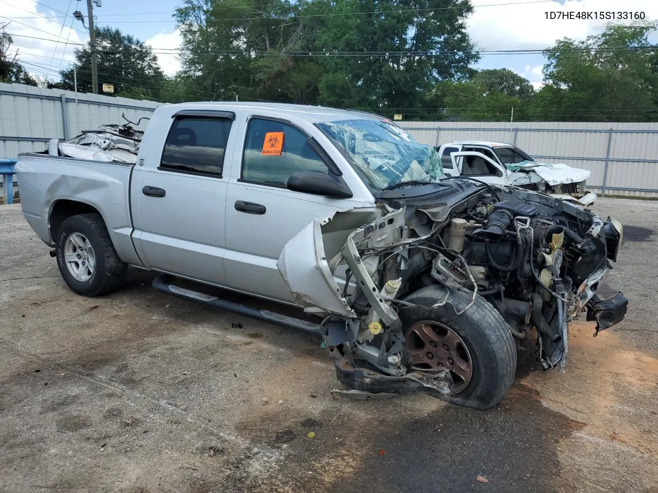 2005 Dodge Dakota Quad Slt VIN: 1D7HE48K15S133160 Lot: 70200384