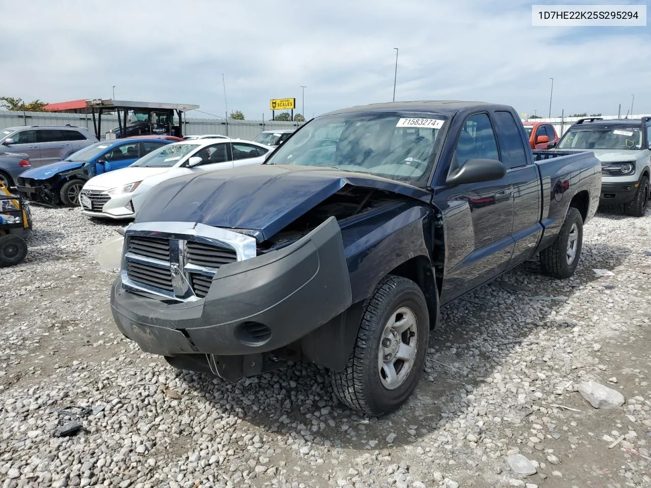 2005 Dodge Dakota St VIN: 1D7HE22K25S295294 Lot: 71583274