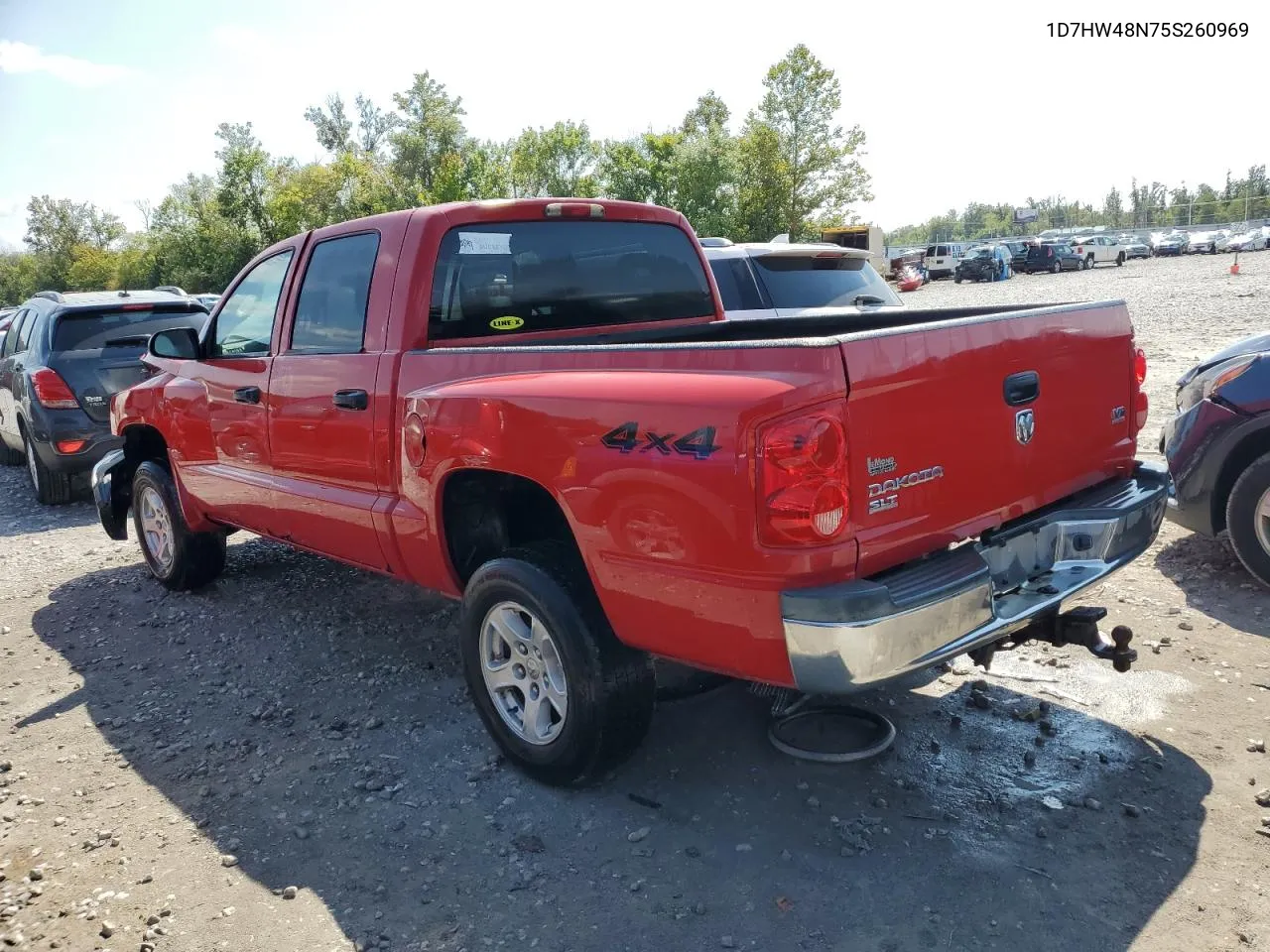 2005 Dodge Dakota Quad Slt VIN: 1D7HW48N75S260969 Lot: 71647404